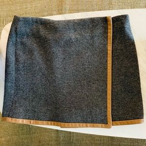 Maje Gray Wool Wrap Skirt